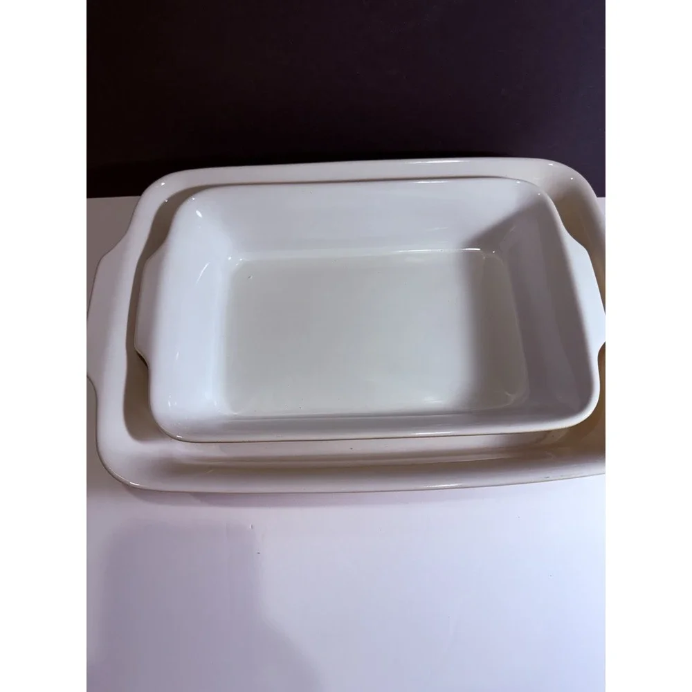 Sur La Table Stoneware Casserole Dish Set of 2 Yellow Made in Portugal